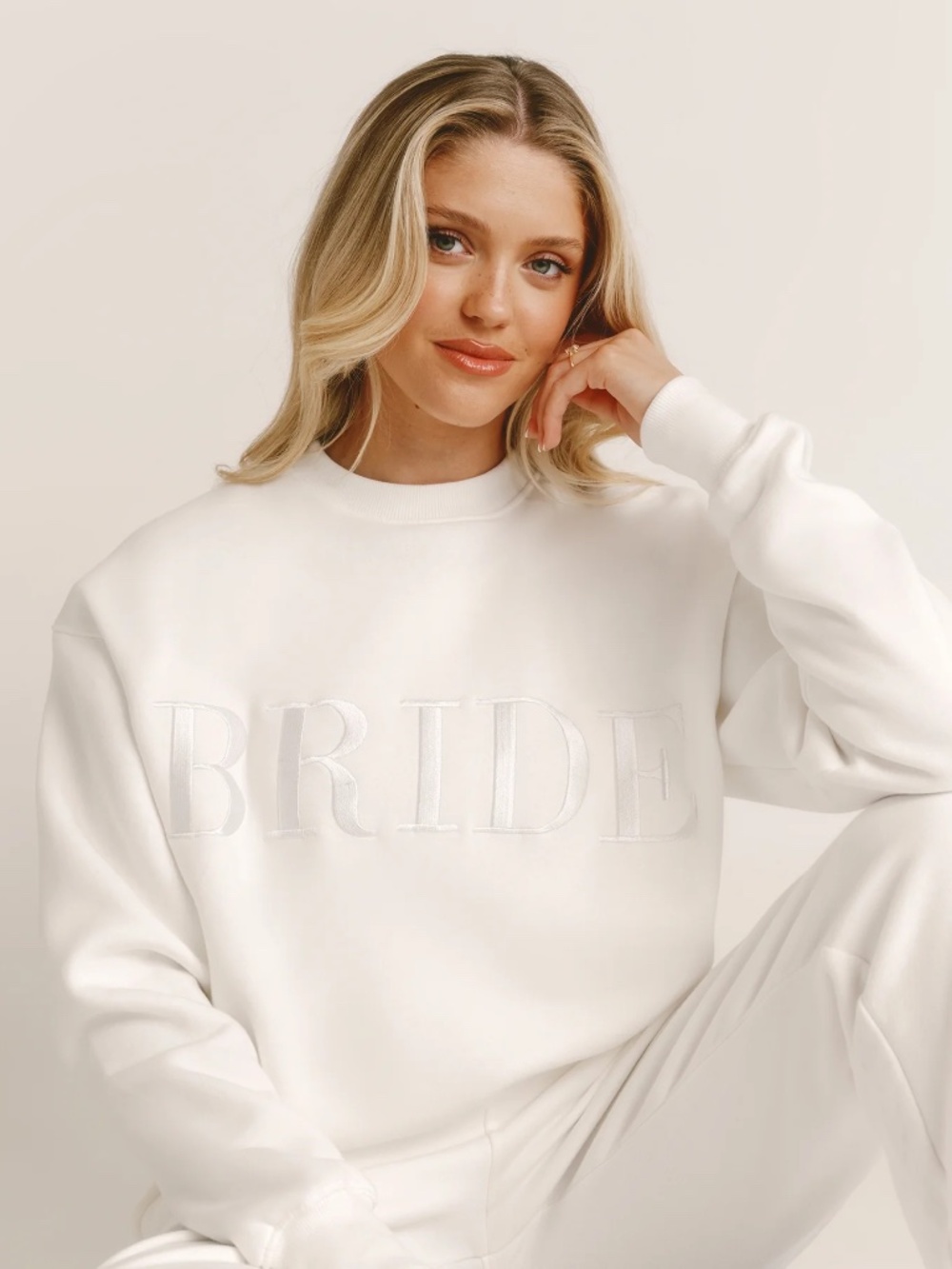 Six Stories Bride Statement Sweatshirt in White